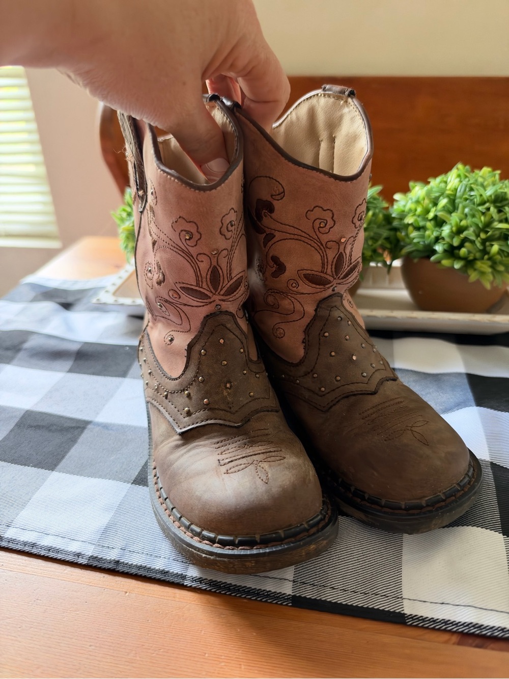 ROPER GIRLS' LIGHT UP WESTERN BOOTS Size 13